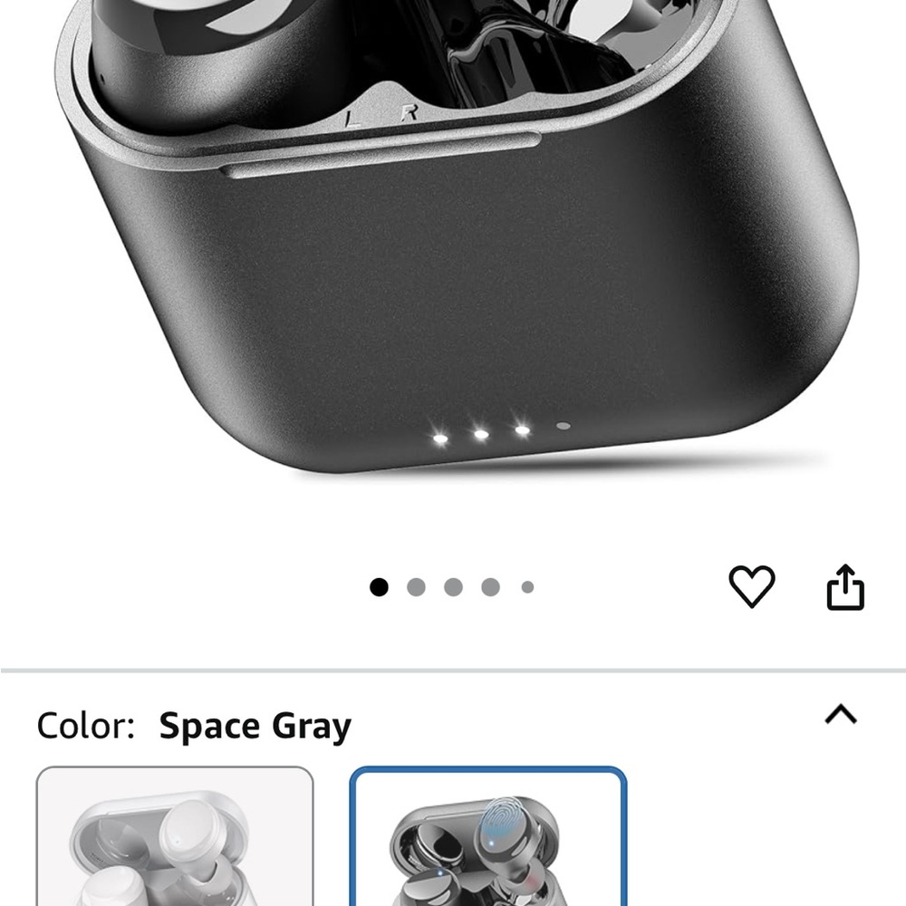 Wireless Earbuds with Charging Case - Space Gray